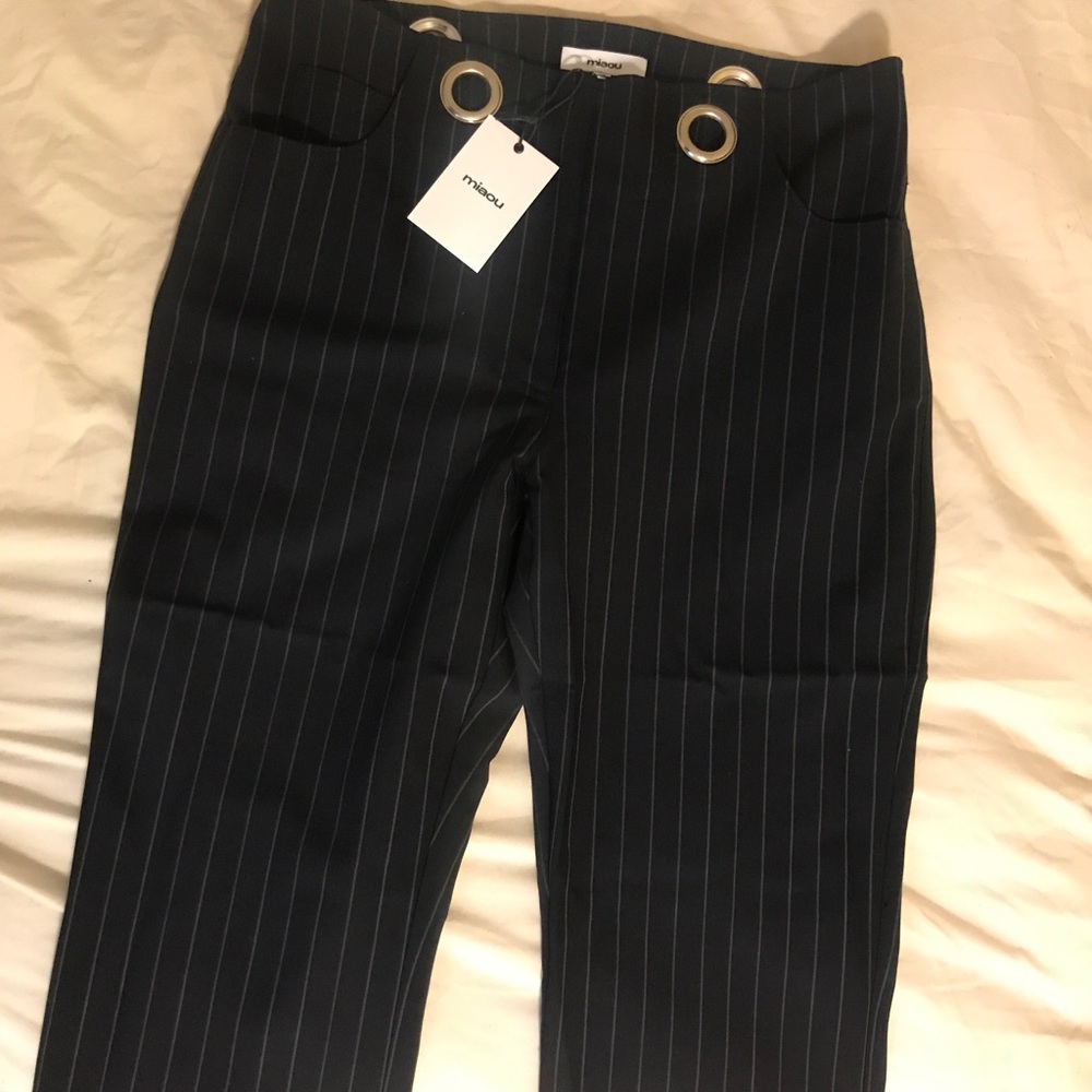 NWT miaou navy pinstripe pants